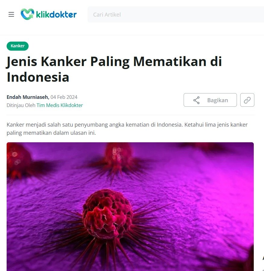 Jenis kanker paling mematikan